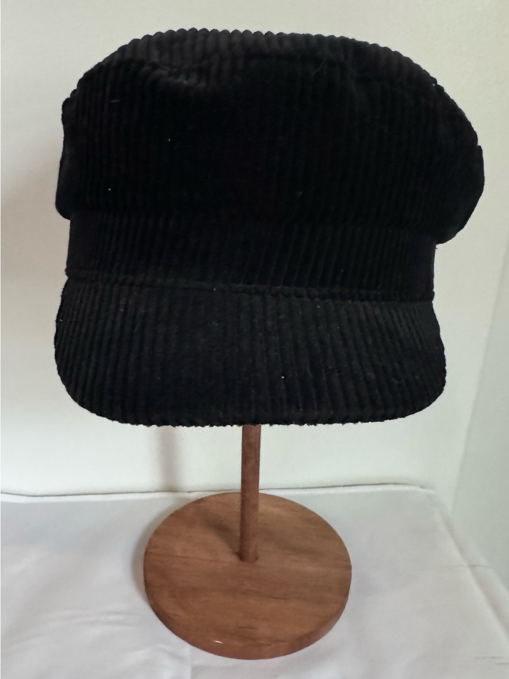 Zara Black Corduroy Baker Boy Hat